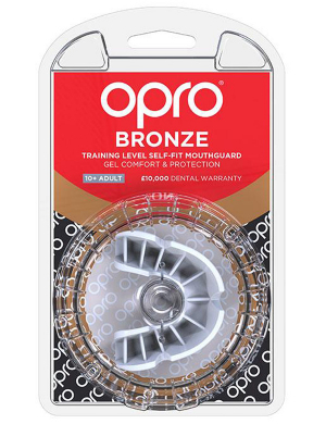 Opro Bronze Training Level (10yrs - Adult) - White